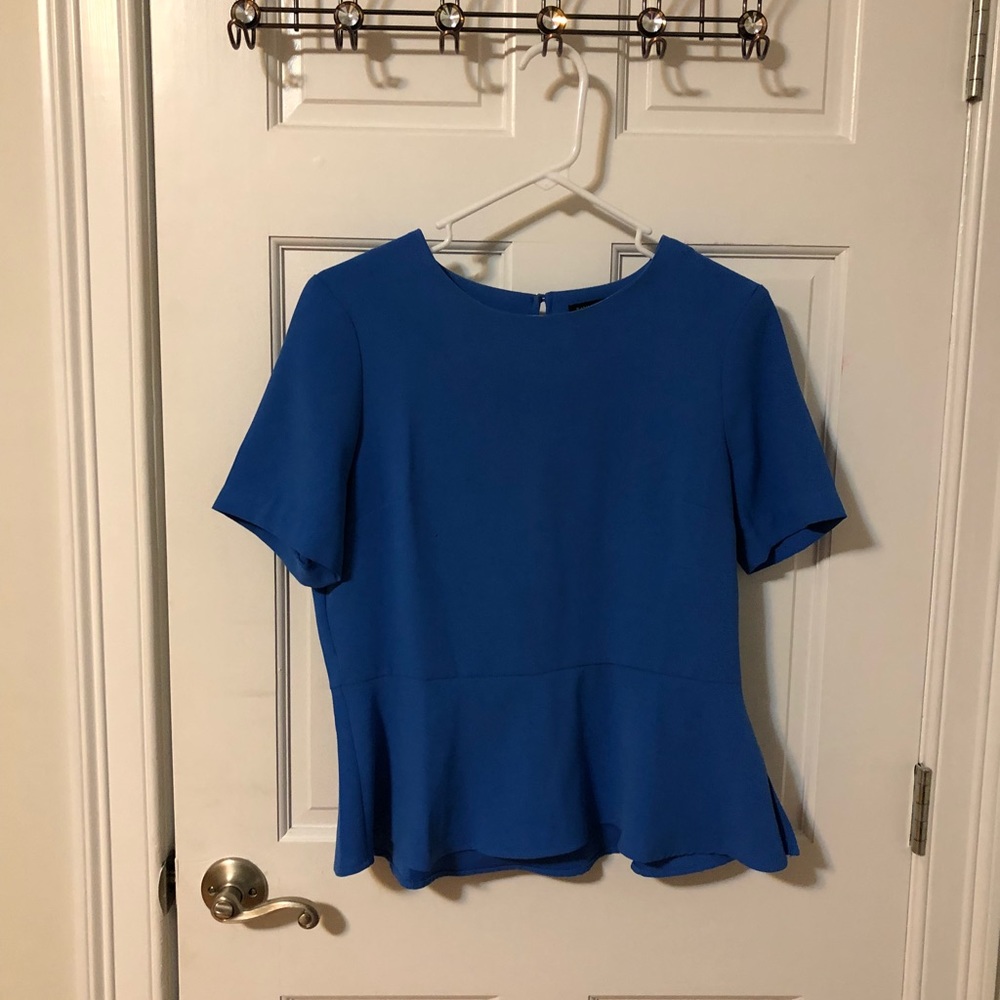 Royal blue peplum top